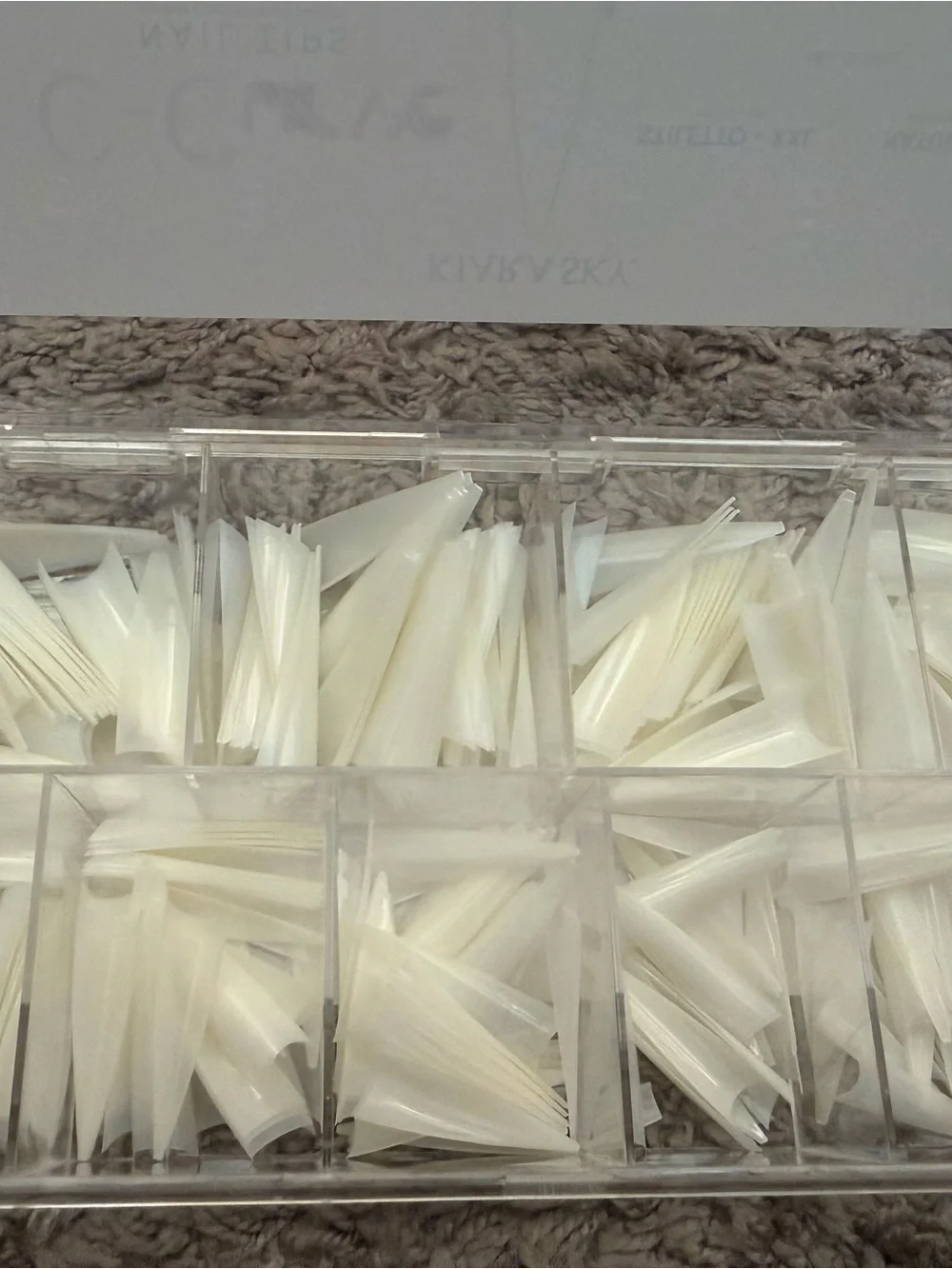 Kiara Sky Clear/White Stiletto-XXL Nail Tips Pack